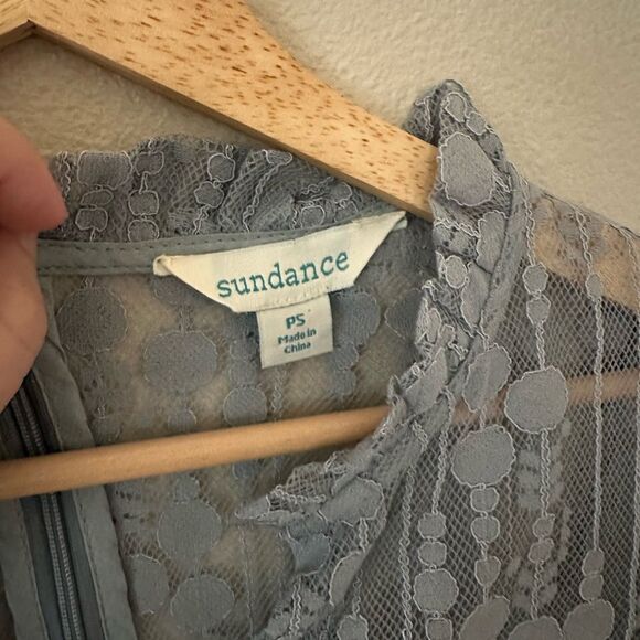 Sundance Ellery Lace Sheer Boho Tiered Bell Sleeve Dress Size S Petite - Picture 3 of 8